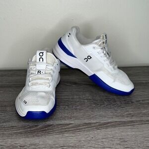 ON Cloud 5 Running Shoes White Blue Men's US 7 EU 38 Tennis Sneakers